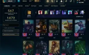 Unranked com TODOS os champs e 271 Skins + URF WICK