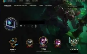 Conta lol Platina V mmr alto! - 18 skins com 83 champs!