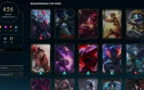 CONTA DE LEAGUE OF LEGENDS COM 426 SKINS