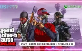 GTA V XBOX ONE CONTA COM 50 MILHÕES + NÍVEL 20 A 25