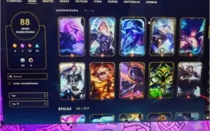 Conta lol borda platina unranked