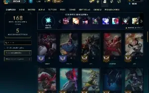 Unranked com 60 Champs e 41 Skins