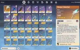 Conta Genshin Impact Venti, Qiqi e Harpa celestial - AR32