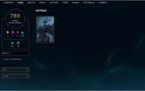 Conta com 780 skins