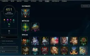 Conta com 780 skins