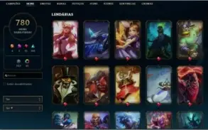 Conta com 780 skins