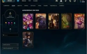 Conta LOL, LVL 42 com skins e RP