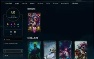 d1, 65 skins, all champ, tem skins e icones dsd season 3