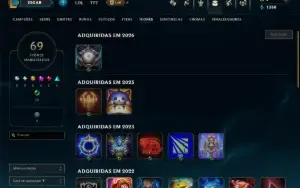Unranked com 45 Champs e 8 Skins