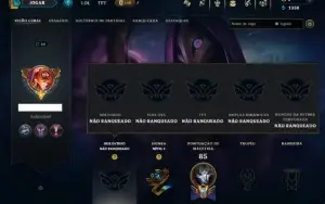 Unranked com 45 Champs e 8 Skins