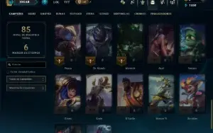 Unranked com 45 Champs e 8 Skins
