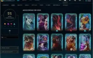 Conta Platina IV, League of Legends, Skins caras