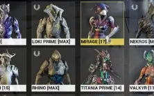 Conta Warframe com 400 reais investidos.