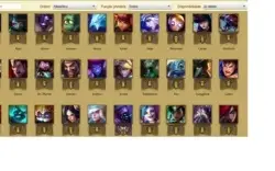 Conta Bronze I, 75 campeões, 9 Skins