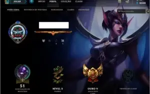CONTA LEAGUE OF LEGENDS CRIADA NA TEMPORADA 2