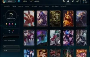 Conta ouro 2 com 75 skins e 138 champs