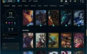 Conta ouro 2 com 75 skins e 138 champs