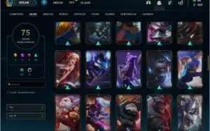 Conta ouro 2 com 75 skins e 138 champs