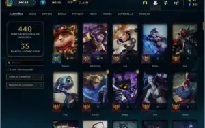 Conta ouro 2 com 75 skins e 138 champs