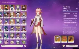 GENSHIN IMPACT - AR54, 13T5⭐Hutao C1 + Bis, Yelan + Bis, Zho