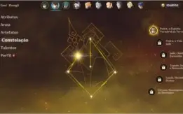 AR53 com Xiao + Zhongli c1 + Ganyu + Qiqi + Jean + 4 Armas 5