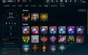 Diamante 1 com 40 Champs e 6 Skins