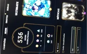 Conta com 536 skins Diamante IV