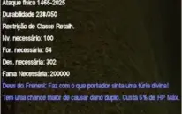 RT R8, Arma +10 Frenesi, Set e Ornamentos +5, Crep VI