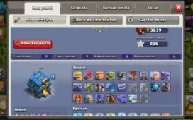 Conta Clash Of Clans CV 12 Forte Muitas Gemas