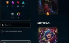 CONTA LOL LV 199 GOLD E 86SKINS OTIMAS