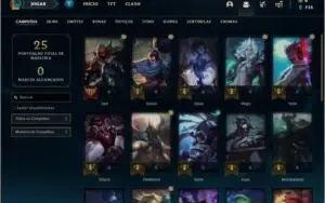 Conta platina 3 baratinha com 30 champs e 1 skin