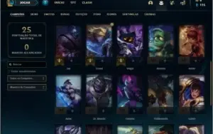 Conta platina 3 baratinha com 30 champs e 1 skin