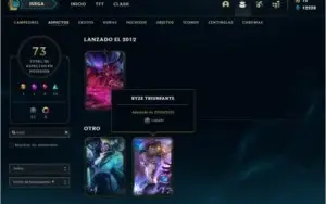 CONTA LOL COM RYZE TRIUNFANTE OURO 1 NA MD5 PRO PLATINA LAS