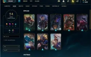 Conta Bronze 3 com 43 Champs e 24 Skins + 1 Fragmento