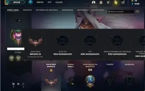 Conta Bronze 3 com 43 Champs e 24 Skins + 1 Fragmento