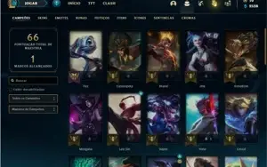 Conta Bronze 3 com 43 Champs e 24 Skins + 1 Fragmento