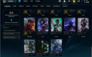 Conta Bronze 3 com 43 Champs e 24 Skins + 1 Fragmento