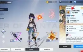 conta Tower of Fantasy com 4 SSR Tsubasa C1 e Zero C1