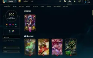 Conta prata 1 com 130 Champs e 100 Skins