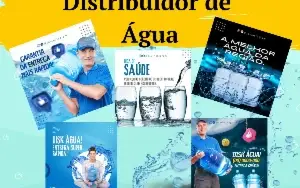 Pack Canva para Distribuidora de Água com 30 Artes