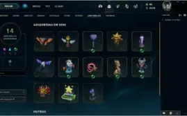 Conta RIOT - LOL Platina IV 147 skins. VALORANT Varias skins