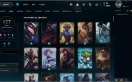 Conta RIOT - LOL Platina IV 147 skins. VALORANT Varias skins