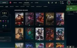 Conta LoL 2012 - 181 Skins - 61 Emotes - 47 Sentinelas