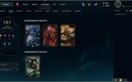 Conta LoL 2012 - 181 Skins - 61 Emotes - 47 Sentinelas