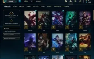 Conta unranked com 13 skins e 51 champs
