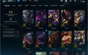 Conta unranked com 13 skins e 51 champs