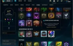 Conta urnanked com 118 champs e 109 skins + KAYLE JUIZA
