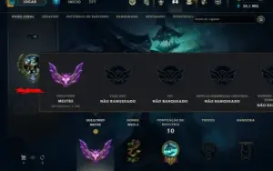 Conta mestre LoL 77% de winrate (sem email confirmado)