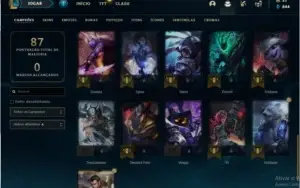 Platina 4 smurf 2,7k de el e skins no inventario