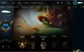 lol: lvl25 + 14 champs+ skin Garen Deus Rei